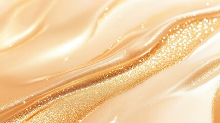 Wall Mural - Golden glittering bokeh background featuring shimmering sparkles and defocused circles ideal for festive designs and elegant presentations
