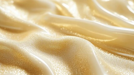 Wall Mural - Golden glittering bokeh background featuring shimmering sparkles and defocused circles ideal for festive designs and elegant presentations
