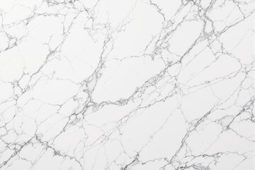 Poster - White marble texture with delicate gray veining on smooth surface.