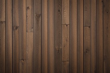 Poster - Wooden planks with natural grain texture in warm brown tones, arranged in vertical alignment.