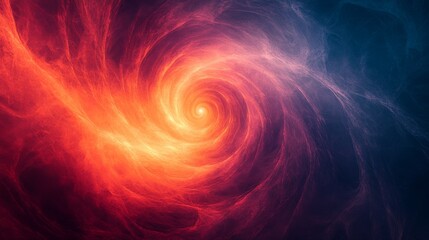 Wall Mural - an abstract fiery spiral resembling a cosmic nebula in space