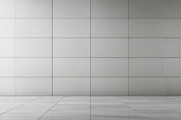 Aufkleber - Minimalistic tiled wall and floor surface with light reflection in a clean and modern setting.