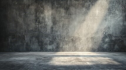 Poster - Empty Grunge Interior with Soft Light and Textured Wall and Floor