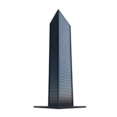 Aufkleber - tall modern skyscraper with reflective glass windows, showcasing sleek design and urban architecture. building stands prominently against clear sky