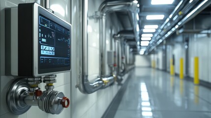 Poster - Control System Display in Industrial Facility with Pipeline Network