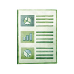 Poster - sustainability report concept, Modern sustainability report template with infographics and charts