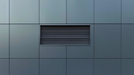 Poster - Modern Architectural Design Featuring Horizontal Vent on Wall Surface