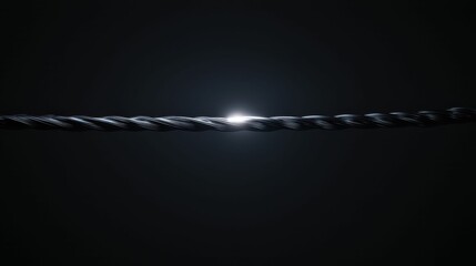 Poster - Twisted Metal Wire with Subtle Light and Dark Background