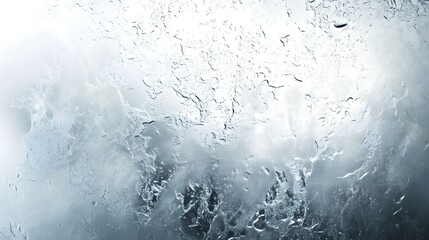 Poster - Dramatic abstract motion of icy water splashing against a dramatic and chaotic environmental backdrop in cold snowy winter weather with swirling patterns blurred movement and an ethereal