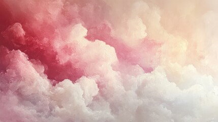 Wall Mural - A Beautiful Image Illustrating Pink and White Clouds in the Sky