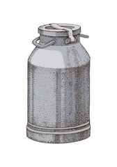 Wall Mural - Vector hand drawn milk can