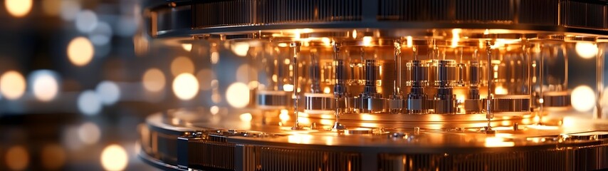 Fototapete - Elegant and Luminous Lighting Fixtures Casting a Warm Glowing Ambiance in a Luxurious Decor
