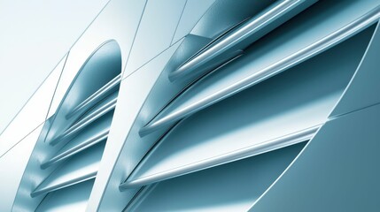 Poster - Sleek Modern Architectural Design with Shiny Metallic Finishes