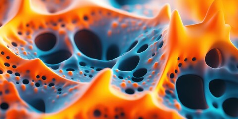 Poster - Abstract close-up of colorful textured surface resembling organic structures