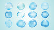 © Rawpixel.com - Floating blue bubbles on a light blue background. Bubbles of various sizes, blue bubbles, light blue, floating bubbles, blue bubbles, transparent spheres. Soap bubble element vector set.