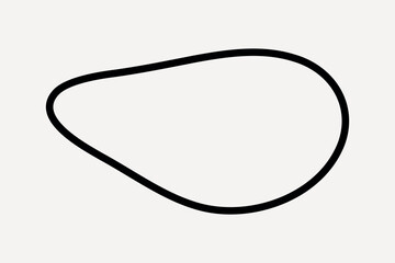 Poster - abstract black line art shape vector