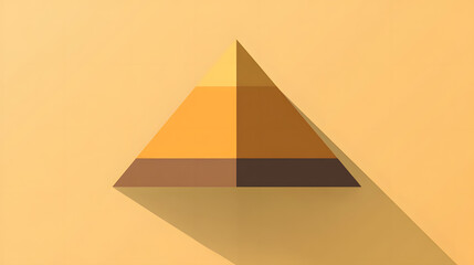 Poster - geometric design element, simple triangle shape in warm tones, perfect for backgrounds or modern gra
