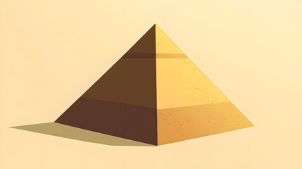 Poster - geometric pyramid design, modern abstract shape in warm tones, ideal for backgrounds, highlighting s