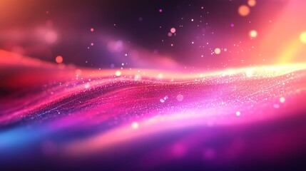Wall Mural - a blurred abstract background with a wavy effect and particles