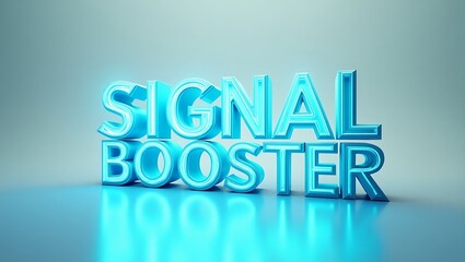 Poster - Signal booster typography in a modern digital environment