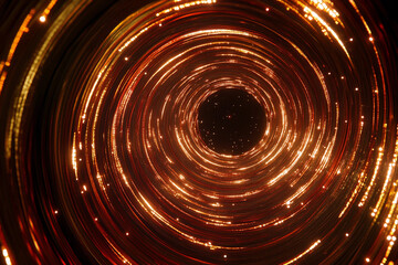 Wall Mural - Swirling light formation resembling a cosmic wormhole in a vast, dark space environment