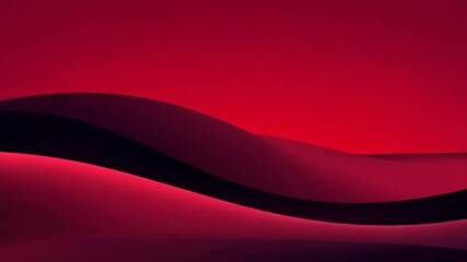Poster - abstract red background with waves for modern business design