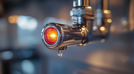 Poster - water filter system s indicator light, signaling when it time to replace the filter, ensuring continuous, clean water.