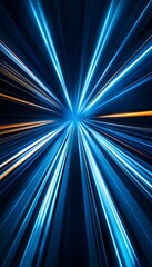 Wall Mural - abstract depiction of speed and motion using light streaks