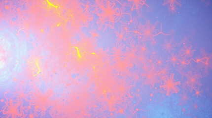 Poster - Electric Abstract, Vivid Saturation and Texture in Blue and Orange Gradients