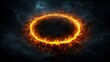 © Lakkhana - A massive crater where a mysterious object crashed, its glowing core pulsing with an unknown energy