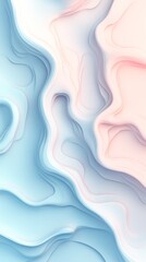 Poster - Soft blue and pink colors intertwine in flowing patterns, creating a serene abstract design ideal for various artistic applications and digital backgrounds