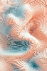 Poster - Soft, flowing lines in peach and blue intertwine to form abstract shapes, evoking a sense of calmness and creativity in a modern artistic expression
