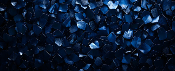Poster - Blue abstract background with hexagonal shapes