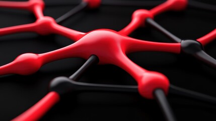 High-impact 3D clay network visualization, symbolizing innovation and digital links.