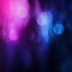 Poster - Abstract Bokeh Lights: A Dreamy Dance of Pink, Blue, and Purple Hues in a Soft, Blurry Night Scene
