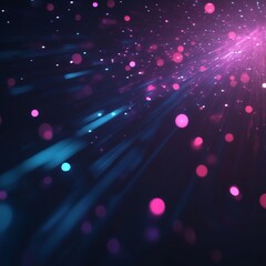Aufkleber - Abstract Cosmic Radiance: A Dance of Lights and Hues in the Depth of Space