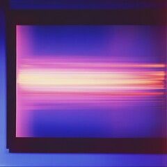 Aufkleber - Abstract Frame with Blurred Light Trail: Captivating interplay of purple, blue, and soft yellow hues in an eye-catching composition.