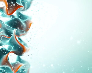 Poster - Abstract Colorful Waves Forming Fluid Shapes in Bright Background