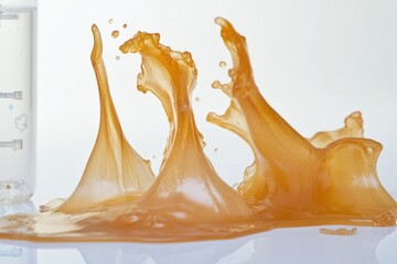 Aufkleber - A close-up shot of liquid flowing into a glass