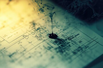 Poster - A detailed view of a piece of paper with written text and minimal background noise
