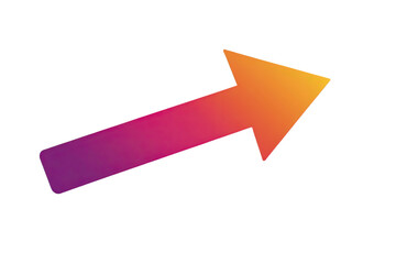 Poster - Gradient Arrow Pointing Right on Transparent Background with Directional Indicator