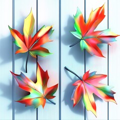 Poster - A seamless vector background featuring vibrant autumn leaves in warm hues of orange, red, and yellow, creating a cozy seasonal atmosphere.

