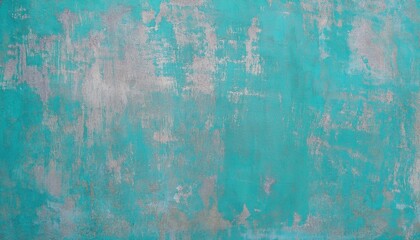 Aufkleber - textured turquoise wall with weathered paint, abstract artistic background for interior design or digital projects