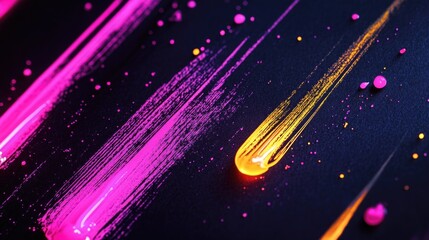 Poster - Close up view of a single liquid drop on a black surface