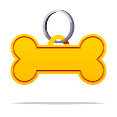 Wall Mural - blank dog id tag vector isolated illustration