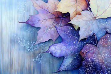 Poster - A seamless vector background featuring vibrant autumn leaves in warm hues of orange, red, and yellow, creating a cozy seasonal atmosphere.

