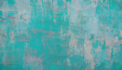 Aufkleber - textured turquoise wall with weathered paint, abstract artistic background for interior design or digital projects