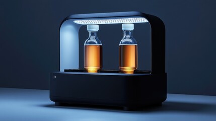 Poster - Advanced bottle cleaning system with chemical-free steam sanitization and rapid air drying.
