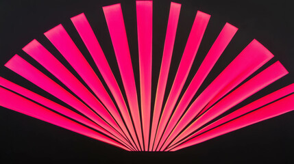 Poster - Abstract pink rays over black background for modern design or decor