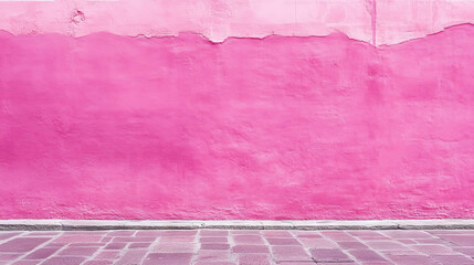 Poster - Vivid pink wall background for creative design projects and modern decor inspiration